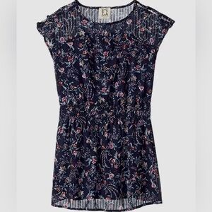 People's Project LA Girls' Blue Floral January PPLA Dress Size Large 14-16